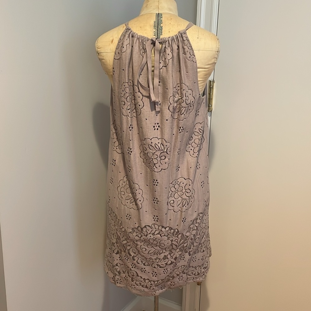 Max Studio Gray Floral Dress Size Medium - Picture 2 of 4
